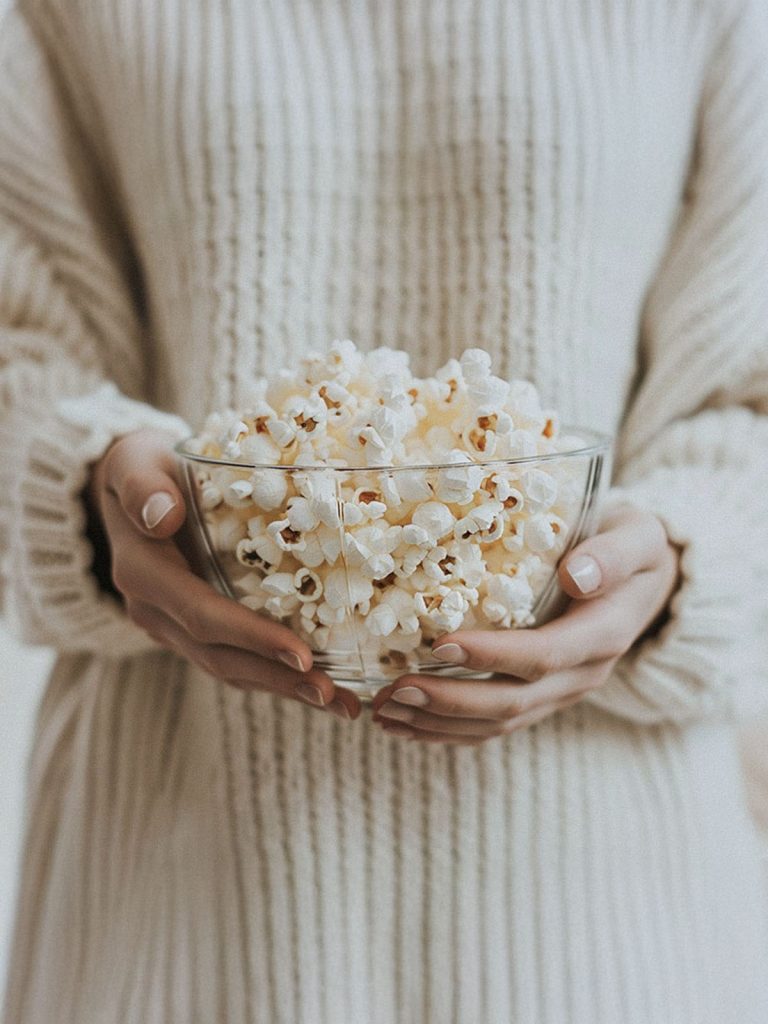 Cozy netflix Night In: Brown Butter Sea Salt Popcorn