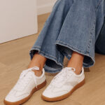 Wylder Faux Leather Studded Sneaker in White
