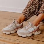 The Dash Faux Suede Sneaker in Blush
