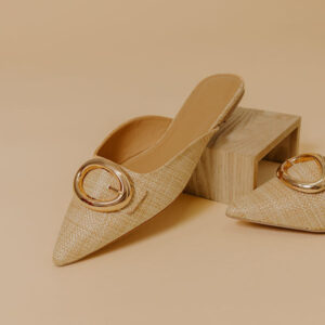 The Nova Raffia Woven Flats