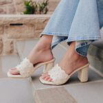 The Holland Pearl Embellished Raffia Heel