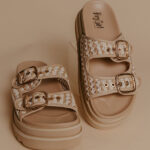 Word On The Street Woven Platform Sandal in Oatmeal