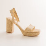 The Maiden Raffia Woven Platform Heel